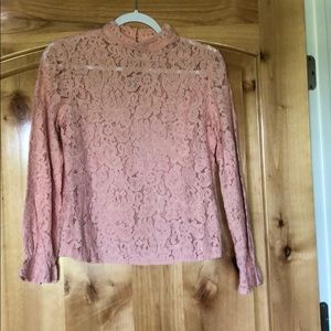 Pink lace blouse